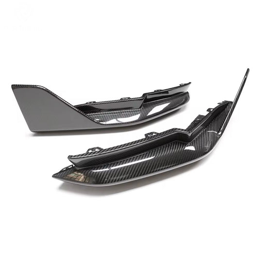 MP Style Dry Carbon Fibre Rear Side Bumper splitters - M3 G80