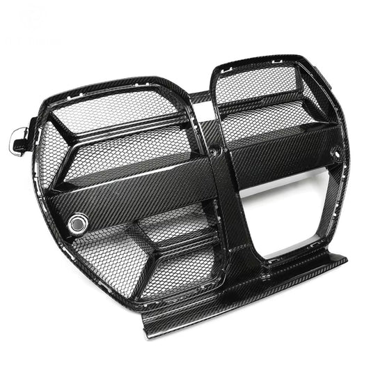 CSL Style Dry Carbon Fibre Front Grille/Stainless Mesh - M3 G80 / M4 G82