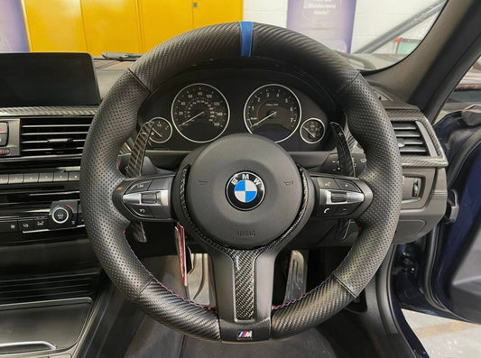 Carbon Fibre Steering Wheel Trim - 1,2,3 & 4 Series