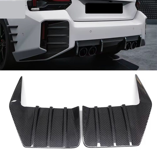 Dry Carbon Fibre Rear Bumper Side Canards - M2 G87