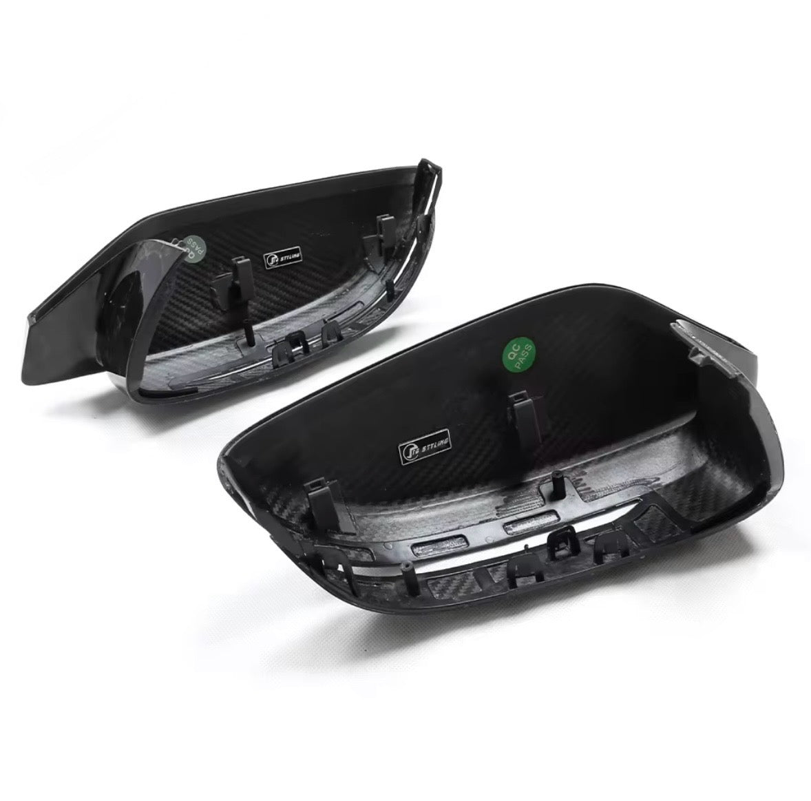 Dry Forged Carbon Fibre Mirror Caps - G Chassis LHD