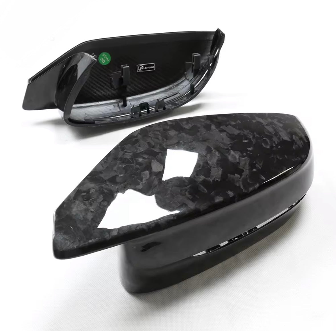 Dry Forged Carbon Fibre Mirror Caps - G Chassis LHD