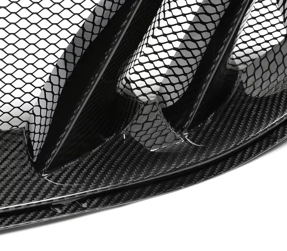 Dry Carbon Fibre Front Bumper Air Vent Trim/Stainless Mesh - M3 G80 / M4 G82