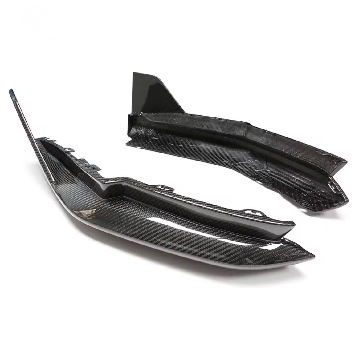 MP Style Dry Carbon Fibre Rear Side Bumper splitters - M3 G80